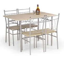 Set tavolo 110x75cm + 4 sedie rovere sonoma Kronos