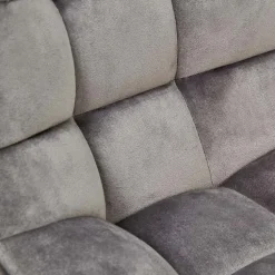 Sgabello imbottito regolabile in velluto grigio nero Fost