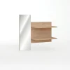 Specchio da parete con mensole rovere Berlino