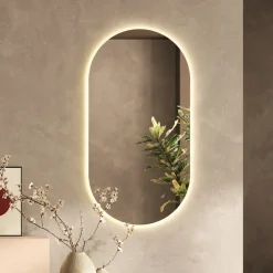 Specchio da parete retroilluminato 50x100h cm ovale Potty