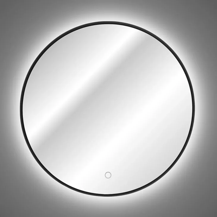 Specchio da parete retroilluminato 60x60cm nero Shinny