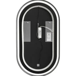 Specchio da parete retroilluminato 50x90cm nero Glossy