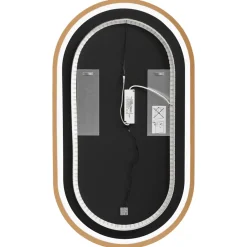Specchio da parete retroilluminato 50x90cm dorato Glossy