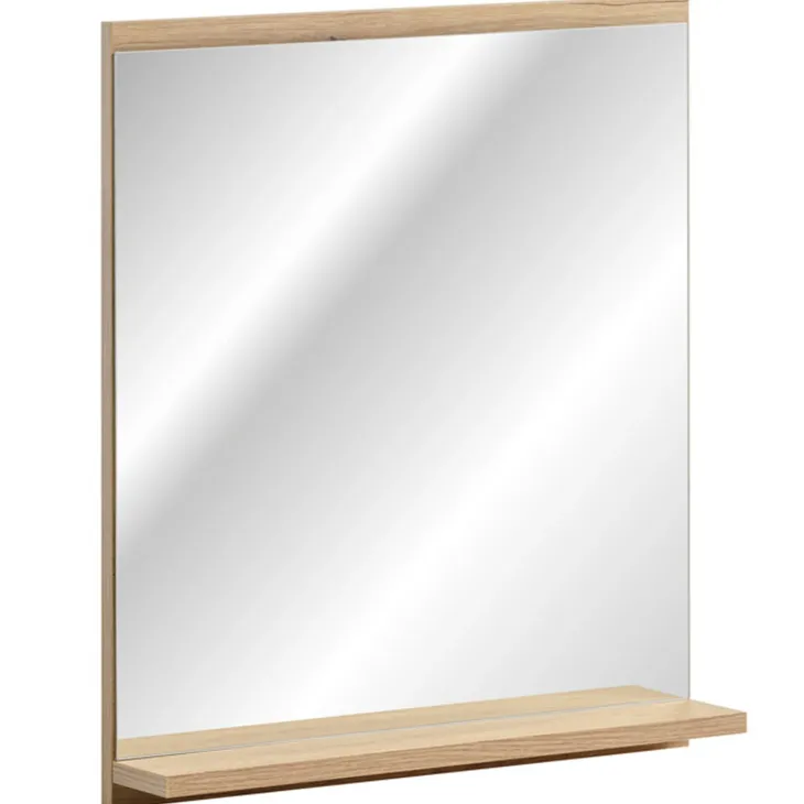 Specchio da parete 50x57cm con mensola rovere Bully