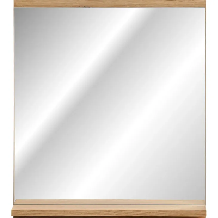 Specchio da parete 50x57cm con mensola rovere Bully