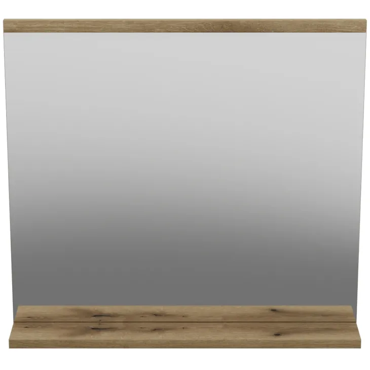 Specchio da parete 60x57cm con mensola rovere Bully