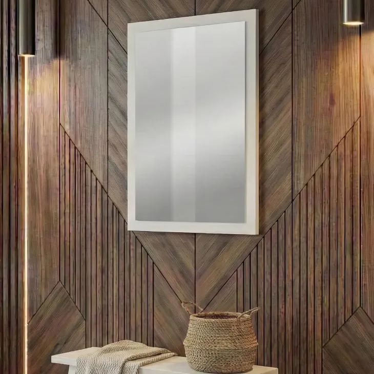 Specchio da parete 40x60h cm bianco Lolla