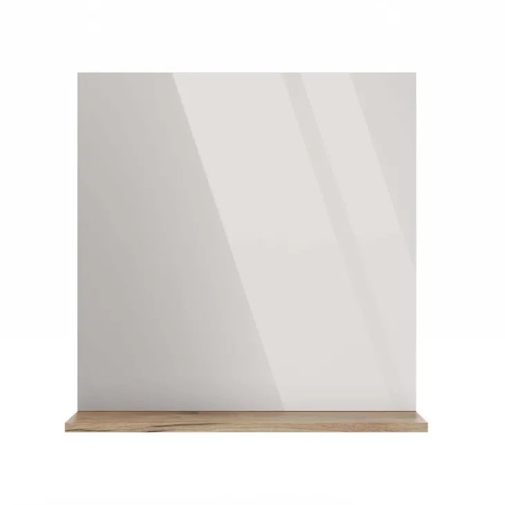 Specchio da parete 60x62h cm con mensola rovere Timeless