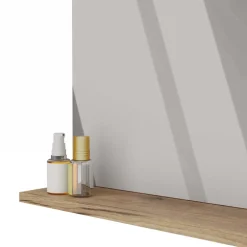 Specchio da parete 60x62h cm con mensola rovere Timeless