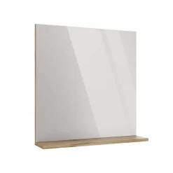 Specchio da parete 60x62h cm con mensola rovere Timeless