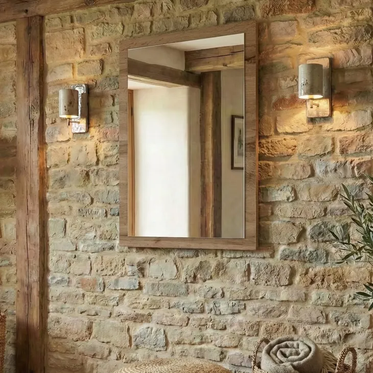 Specchio da parete 40x60h cm rovere Lolla
