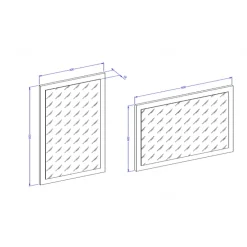 Specchio da parete 40x60h cm tortora Lolla