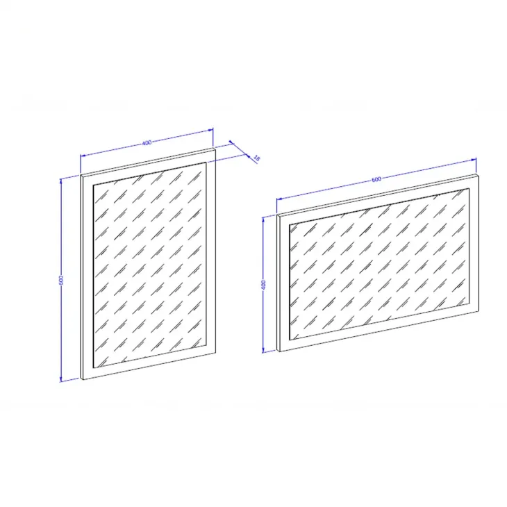 Specchio da parete 40x60h cm tortora Lolla