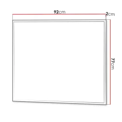 Specchio ingresso da parete 92x77cm bianco Accent