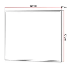 Specchio ingresso da parete 92x77cm grigio Accent