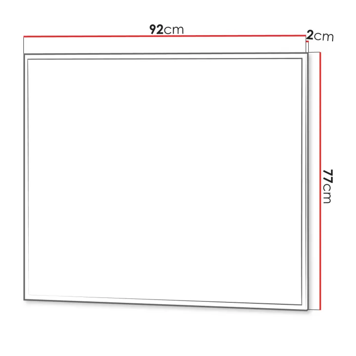 Specchio ingresso da parete 92x77cm grigio Accent