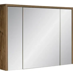 Specchio mobile contenitore 100x75cm 3 ante rovere Stony