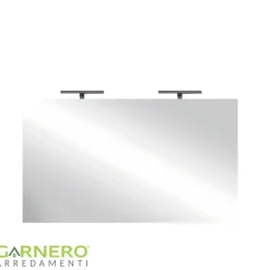 Specchio 120x75cm moderno con due LED vetro Premier