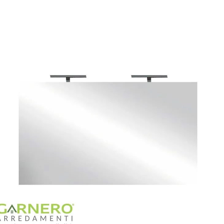 Specchio 120x75cm moderno con due LED vetro Premier