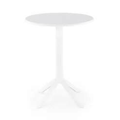 Tavolino da giardino rotondo polipropilene 60cm bianco Ondina