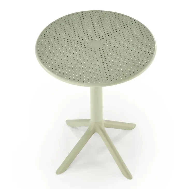 Tavolino da giardino rotondo polipropilene 60cm verde menta Ondina
