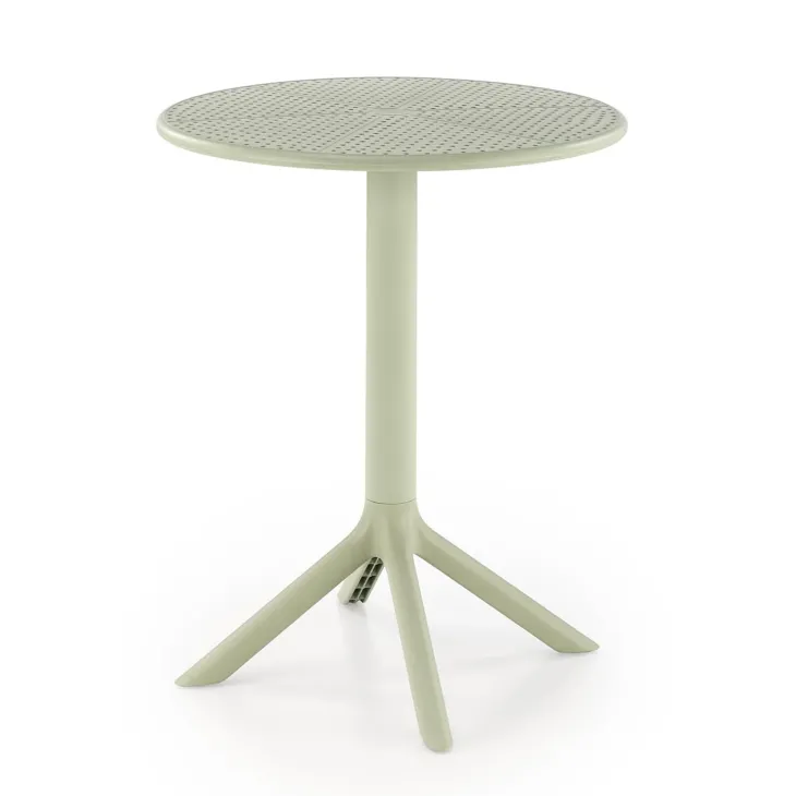 Tavolino da giardino rotondo polipropilene 60cm verde menta Ondina