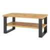 Tavolino da salotto con ripiano 110x60cm quercia nero Petra