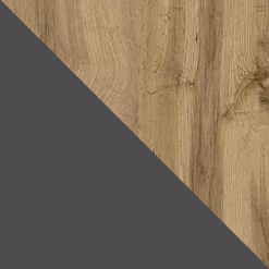 Tavolino da salotto contenitore 124x60cm apribile rovere antracite Modesta