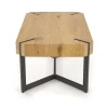 Tavolino da salotto design 110x60cm rovere dorato nero Murray