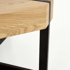 Tavolino da salotto design 110x60cm rovere dorato nero Murray