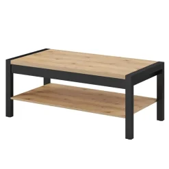 Tavolino da salotto design 120x60cm quercia nero opaco Neive