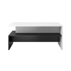 Tavolino da salotto design 100x60cm bianco e nero Emotion Gihome®