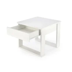 Tavolino da salotto moderno 60x60cm bianco Libano