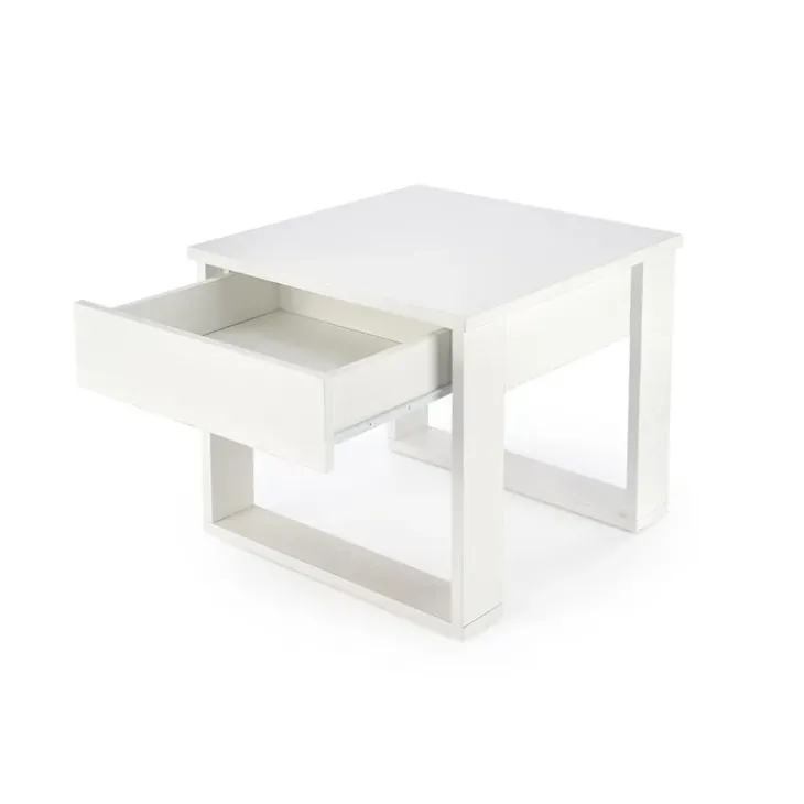 Tavolino da salotto moderno 60x60cm bianco Libano
