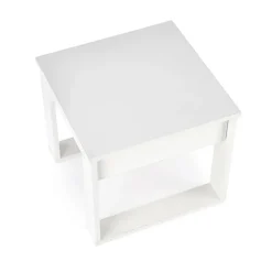 Tavolino da salotto moderno 60x60cm bianco Libano