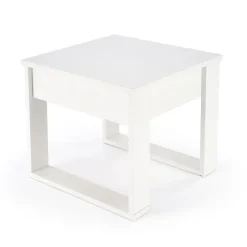 Tavolino da salotto moderno 60x60cm bianco Libano