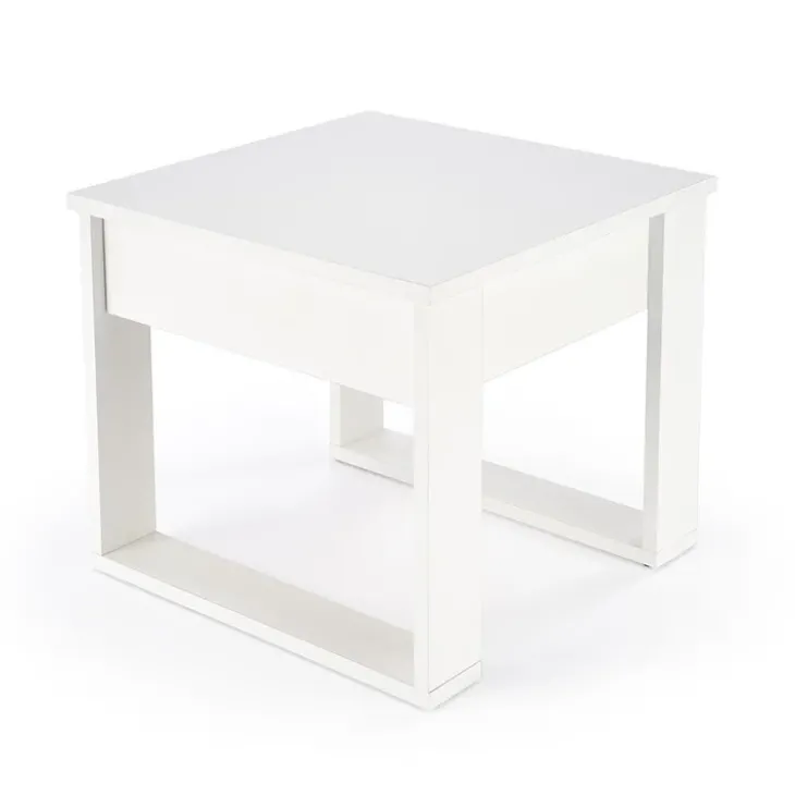 Tavolino da salotto moderno 60x60cm bianco Libano