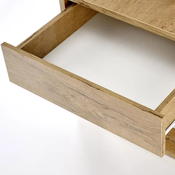 Tavolino da salotto moderno 60x60cm rovere Libano