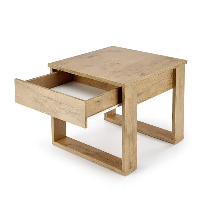 Tavolino da salotto moderno 60x60cm rovere Libano