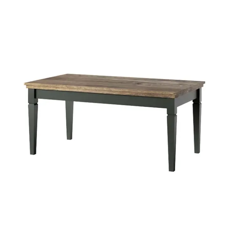 Tavolino da salotto moderno 110x50cm verde scuro quercia Texel