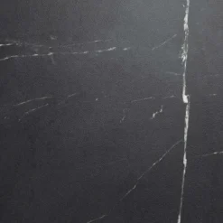 Tavolino da salotto ovale 100x52cm rovere effetto marmo nero Roundi