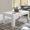 Tavolino da salotto rettangolare 122x65cm bianco opaco Halston