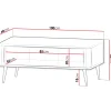Tavolino da salotto 100x60cm 1 anta a ribalta beige cashmere noce Arden