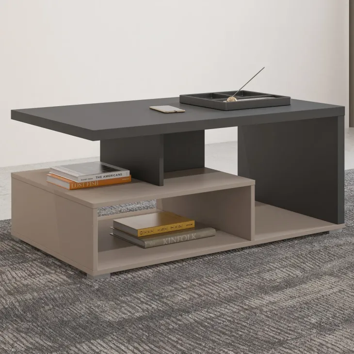 Tavolino da salotto 100x60cm beige grigio Matt