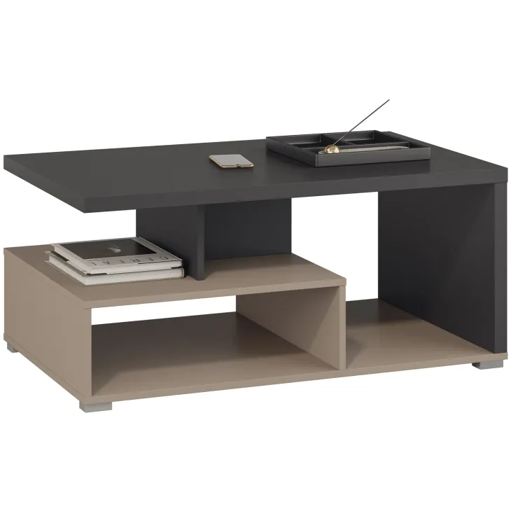 Tavolino da salotto 100x60cm beige grigio Matt
