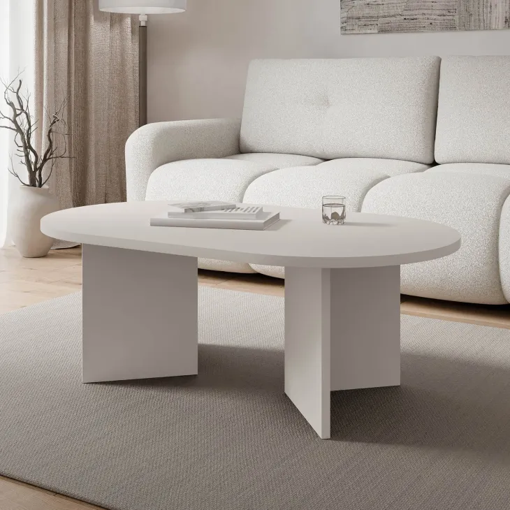 Tavolino da salotto 110x65cm beige cashmere Elden