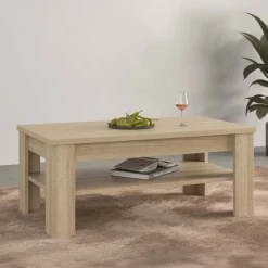 Tavolino da salotto 120x65cm con ripiano rovere Écarté