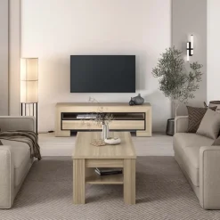 Tavolino da salotto 120x65cm con ripiano rovere Écarté