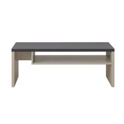 Tavolino da salotto 120x60cm con ripiano tortora nero Lolla