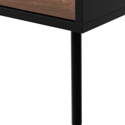 Tavolino da salotto 100x55cm con vano noce nero Wild